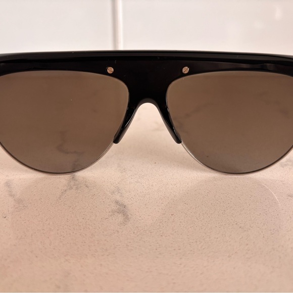 Givenchy Black Flat-Top Sunglasses with Shield Lens - Picture 6 of 10